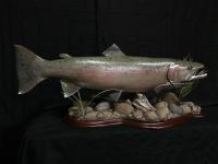 Steelhead reproduction mount with habitat